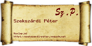 Szekszárdi Péter névjegykártya